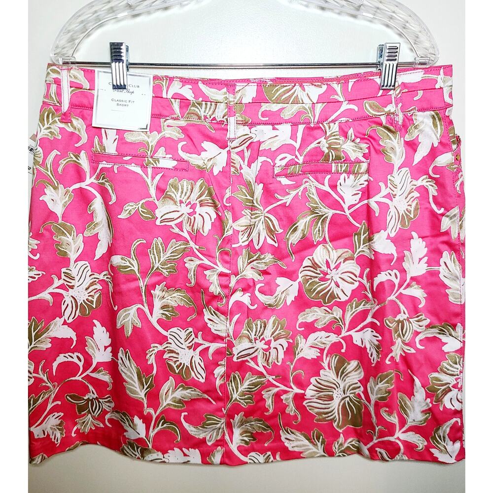 Charter Club Pink Floral Skort - NWT, Size 12, Golftini Style with Pockets - Picture 2 of 7